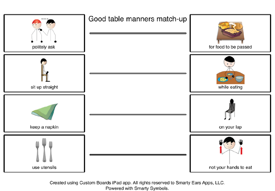 proper table manners