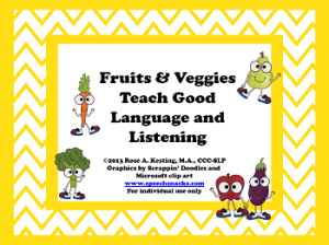 Heart Healthy Hummus and a Fruit and Veggie Language and Listening ...